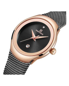Naviforce Steel Mesh Edition Watch For Women Black (nf-5004-4)