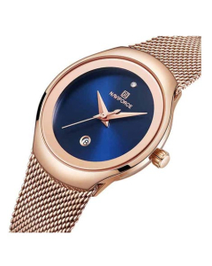 Naviforce Steel Mesh Edition Watch For Women Rose Gold (NF-5004-2)