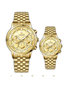 Timezone Navitimer Aerospace Watch For Men (TZ-1322)-Gold