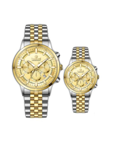 Timezone Navitimer Diver Watch For Men Two Tone Golden (TZ-1323L)-Gold