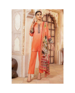 Jahanara Coral Mid Summer '22 Unstitched 3 Piece Suit Peachy Peach (CJ9-08)