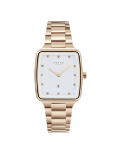 Obaku Fjord Lille Fushsia Watch For Women's Rose Gold (V271LDVWSV)