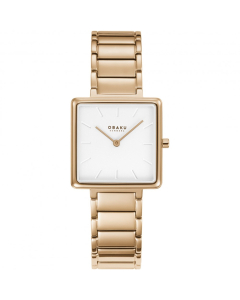 Obaku Firkant Watch For Women's Rose Gold (V259LXVISV)
