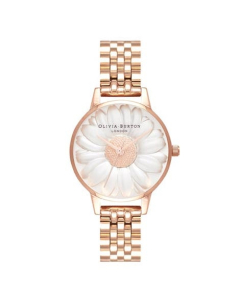 Olivia Burton 3D Daisy Women's Watch Rose Gold (OB16FS102)