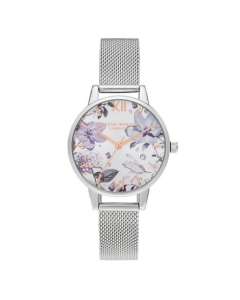 Olivia Burton Bejewelled Florals Women's Watch Silver (OB16BF26)