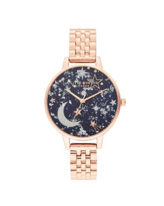 Olivia Burton Celestial Navy Women's Watch Rose Gold (OB16GD36)