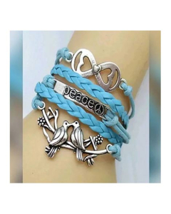 Scenic Accessories Multi Layered Leather Love Note Bracelet (SAB-012)