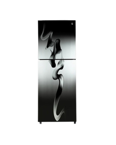 PEL Curved Glass Door Freezer-on-Top Refrigerator 13 cu ft (PRCGD-21960)-Blaze Grey
