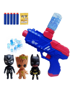 Planet X Captain America Gel Blaster Gun With 3 Action Figures (PX-11750)