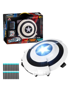 Planet X Captain America Shield Launcher With 6 Darts (PX-11673)