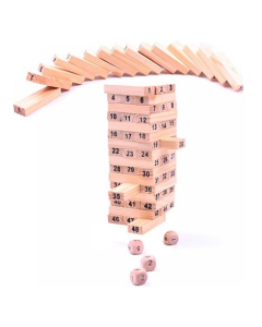Planet X Jenga Wooden Stacking Tower Game 52 pcs (PX-10516)