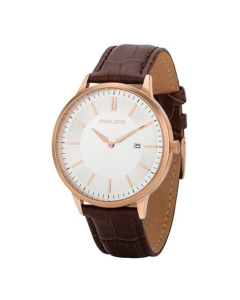 Police Leather Strap Men's Watch Brown (14920JSR/04)