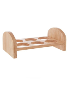 Premier Home 6 Hole Rubberwood Egg Rack (1103972)