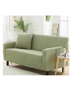 Rainbow Linen Jersey Sofa Cover 1 Seater Light Green