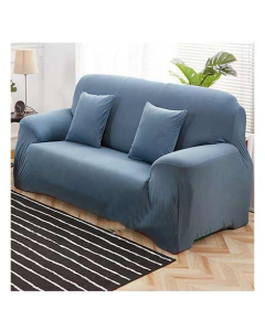Rainbow Linen Jersey Sofa Cover 1 Seater Light Blue