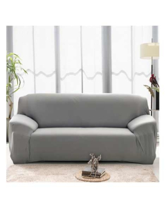 Rainbow Linen Jersey Sofa Cover 7 Seater Light Gray