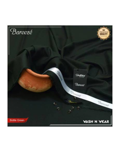 Sabri Textile Original Bareeze Unstitched Suits For Men-Bottle Green