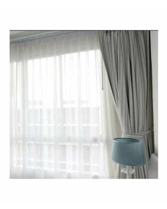 Sajid Zaib Panel Curtain Shafoon Grey Pack of 2