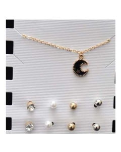 Shaz Jewels Pendant Locket with Ear Studs (0003)
