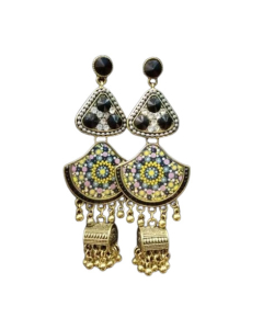 Shaz Jewels Printed Design Jhumka (0009)