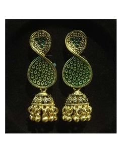Shaz Jewels Printed Design Jhumkay (0015)