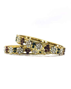 SHBA Golden Polish Metal Bangles For Women