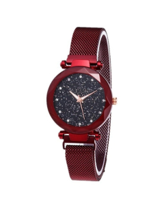 The Rubian Store Ladies Magnetic Watch Red