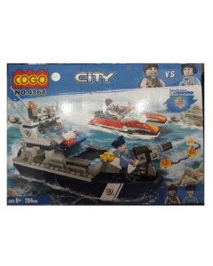 ToysRus Marine Police Lego Blocks for Kids - 284pcs