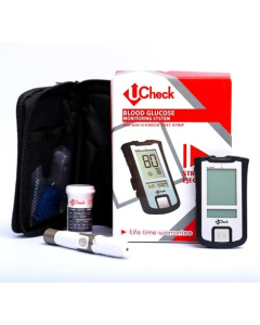 Ucheck Blood Glucose Monitoring System With 10 Test Strips