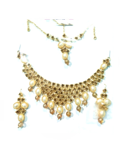 Wish Gold Plated Traditional Jewellery Set For Girls (0039)