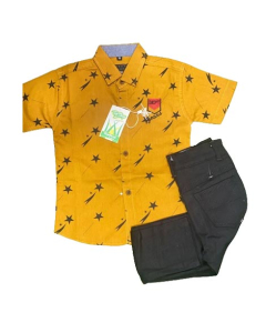RG shop Kids Pants Shirt for Boy-Yellow-6-8 Year