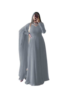 ZamZam Duppata Maxi For Women -Just Black