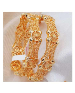 Zamzam Gold Plated Kara Pair (0159)