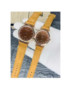 Zamzam Proking Couple Watch-Mustard